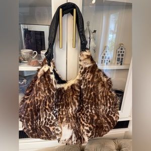 Elie Tahari leopard hair bag, see pictures for condition.